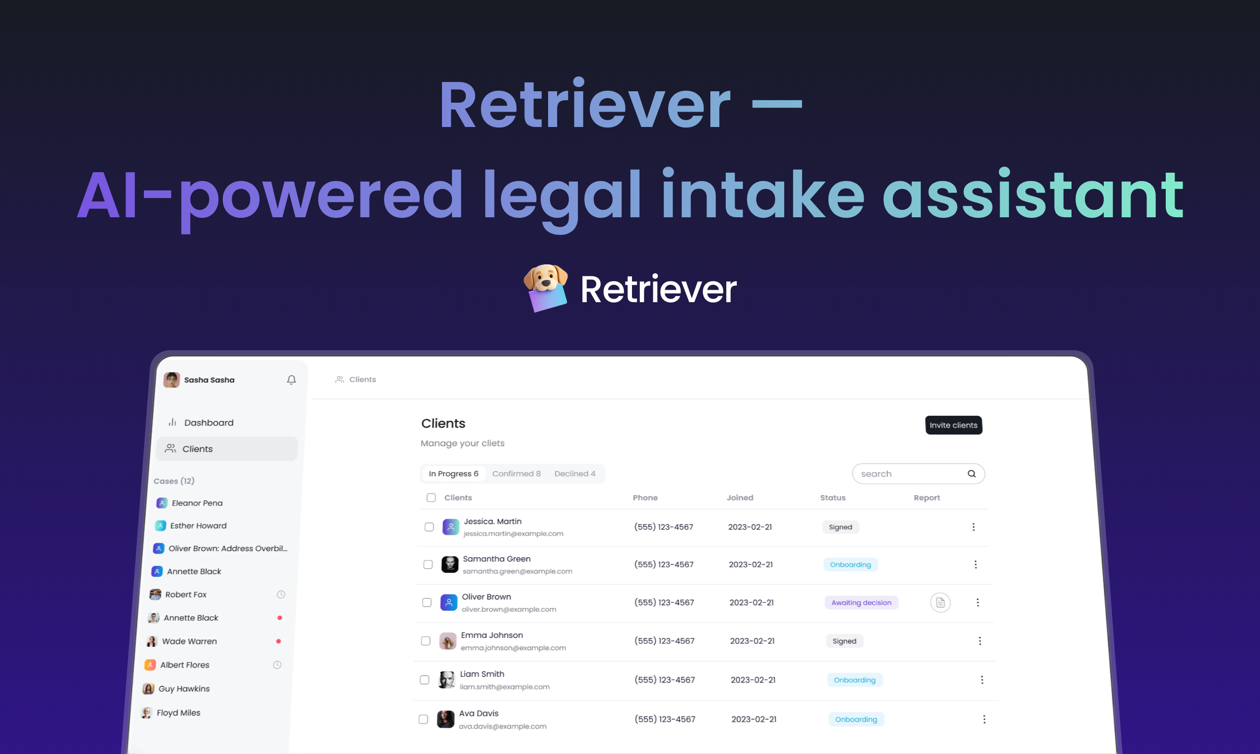 Retriever - Main product screenshot demonstrating key features and user interface