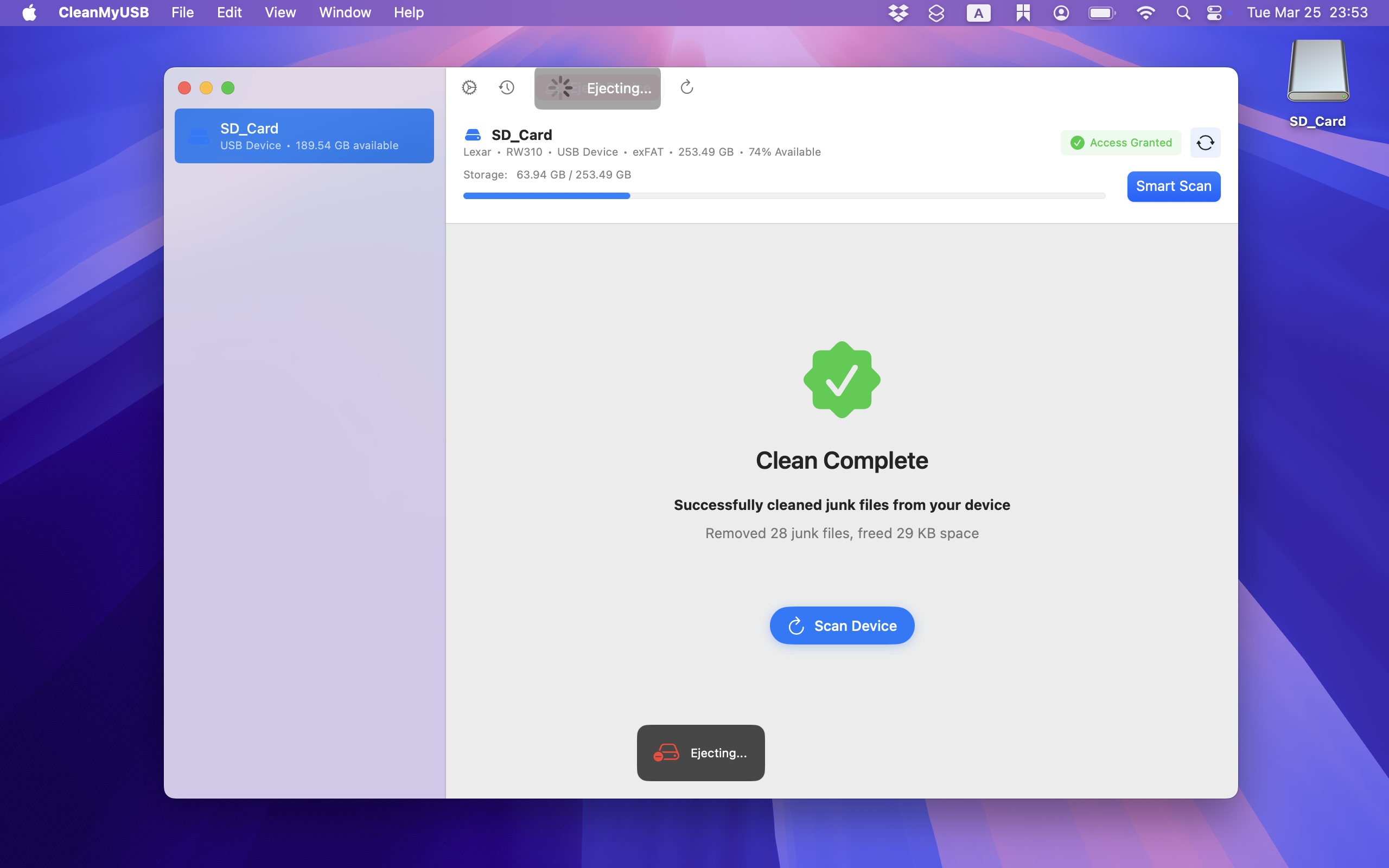 CleanMyUSB - Cleans Mac junk files on USB drives, SD cards media 4