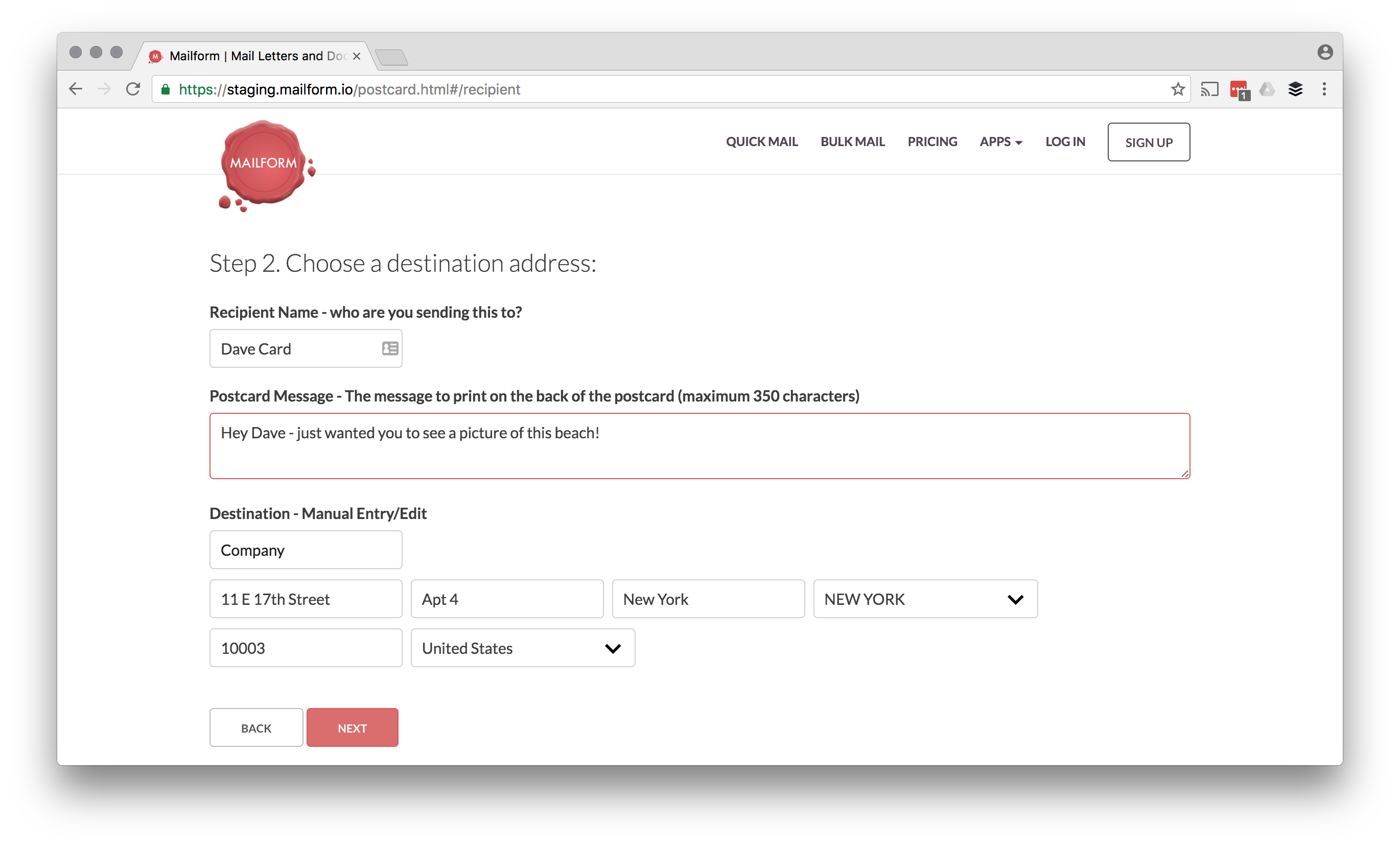 Mail Form gallery image