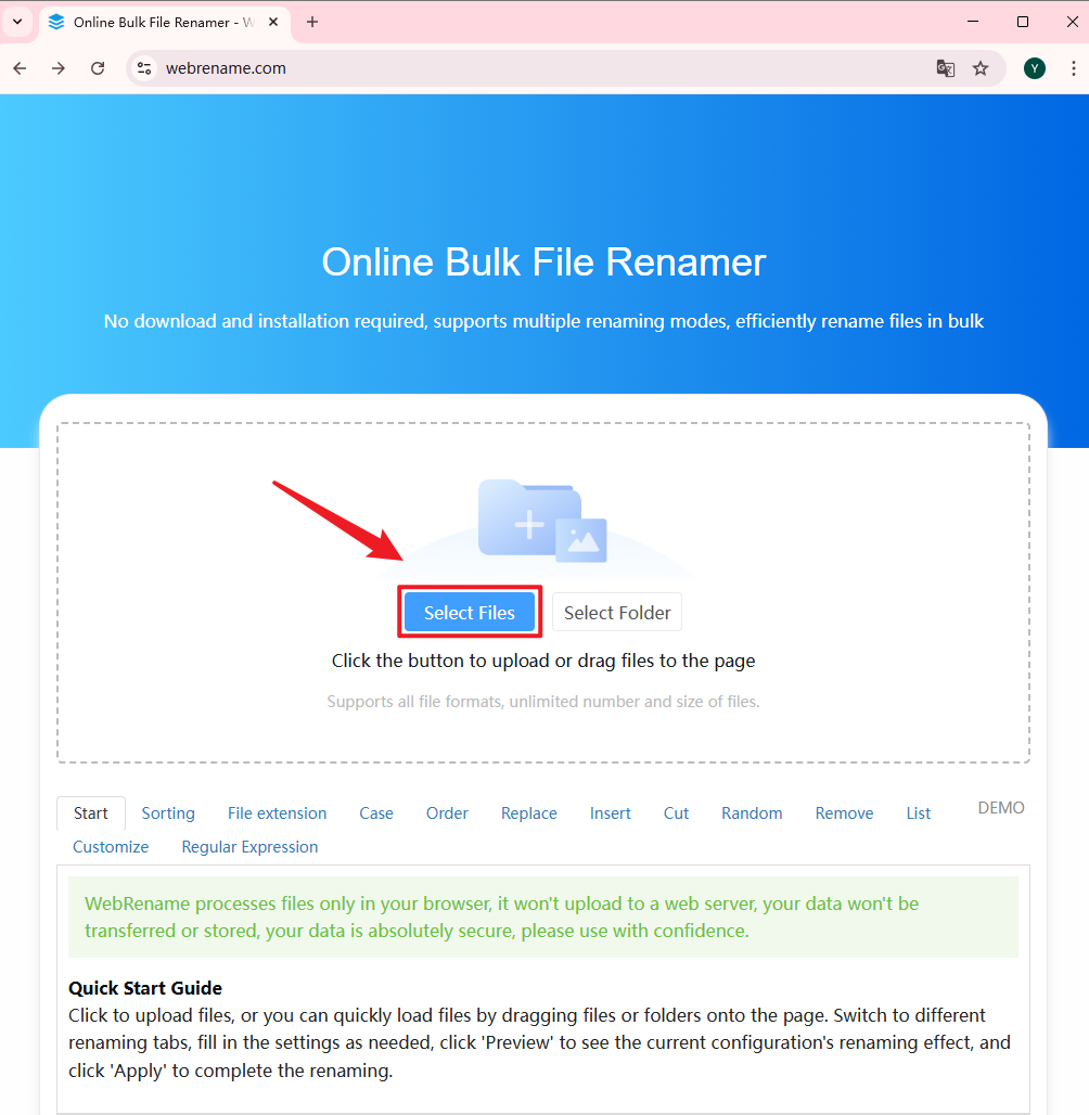 وسائط WebRename - ملف السائبة عبر الإنترنت Renamer 1