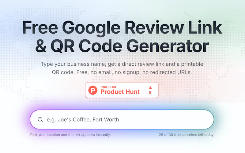 Google Review Link & QR Code Generator screenshot 1