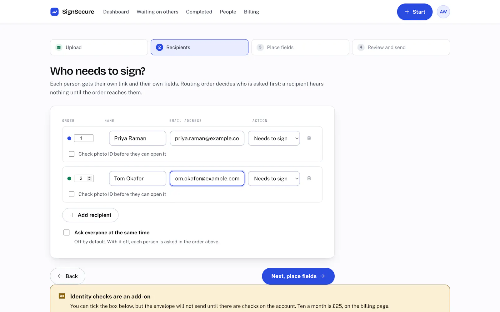E-signature tool with AI Identity Checks screenshot 2