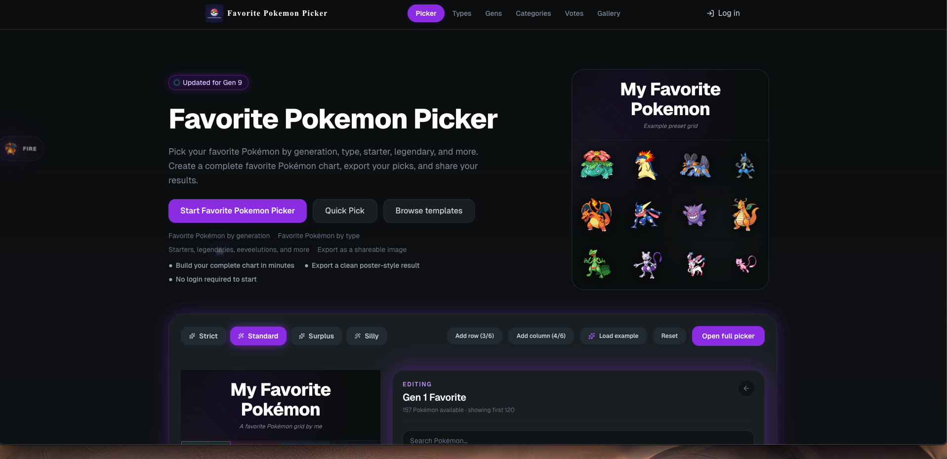 favorite Pokémon Picker gallery image