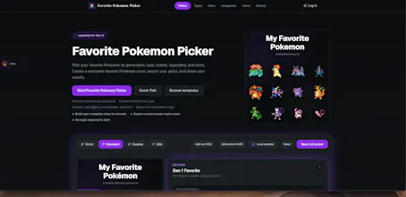 favorite Pokémon Picker gallery image