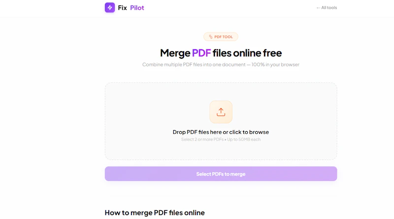 FixPilot — Free Online Tools screenshot 1