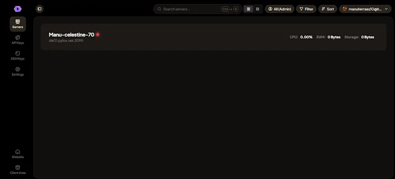 Pylox — Hosting screenshot 3