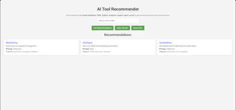 AI-Powered Tool Recommender gallery image