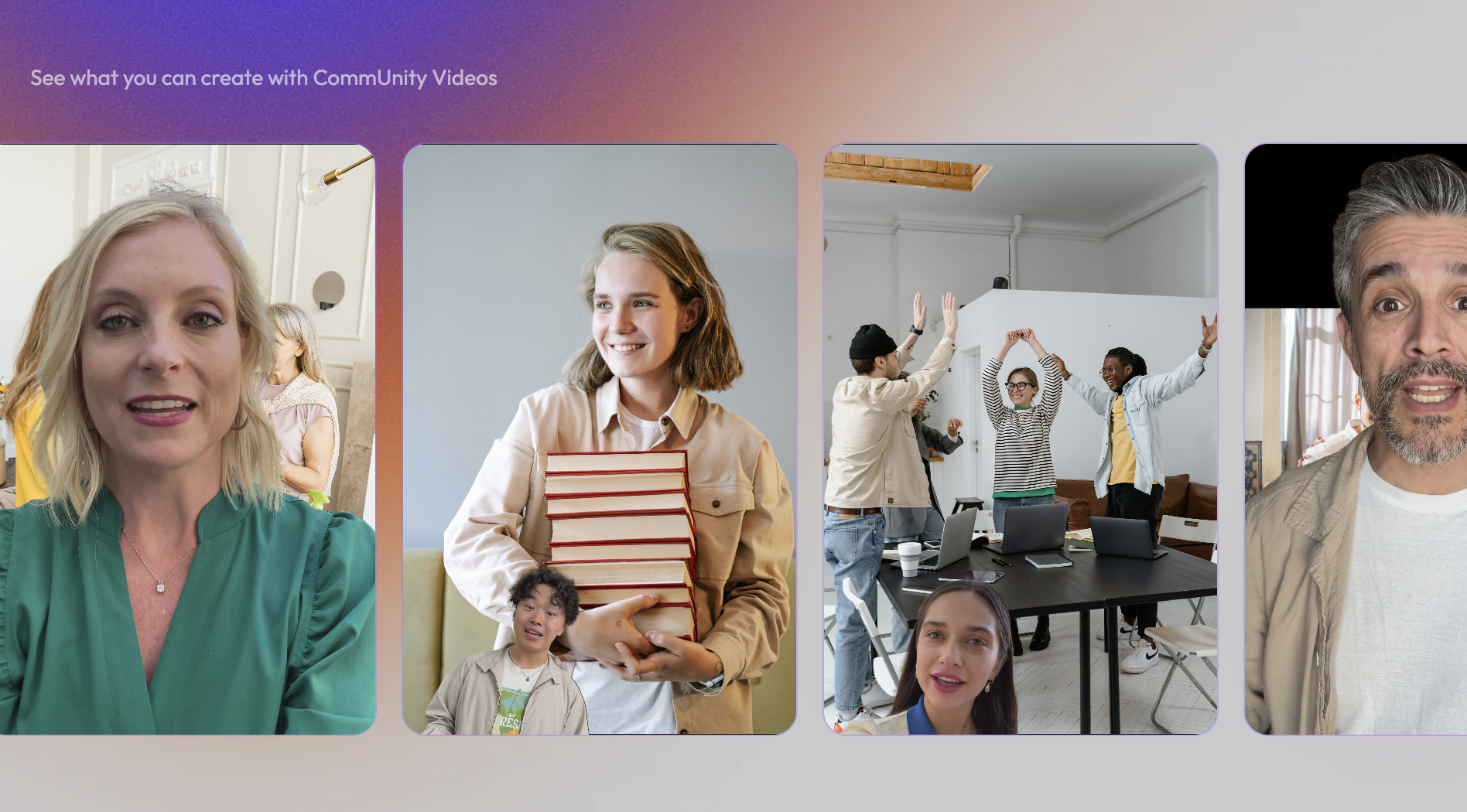 وسائط مقاطع فيديو المجتمع (CommunityVideos.ai) - قم بإنشاء مقاطع فيديو ذات علامات تجارية ، UGC AI في MINS ، 300 Avatars 2