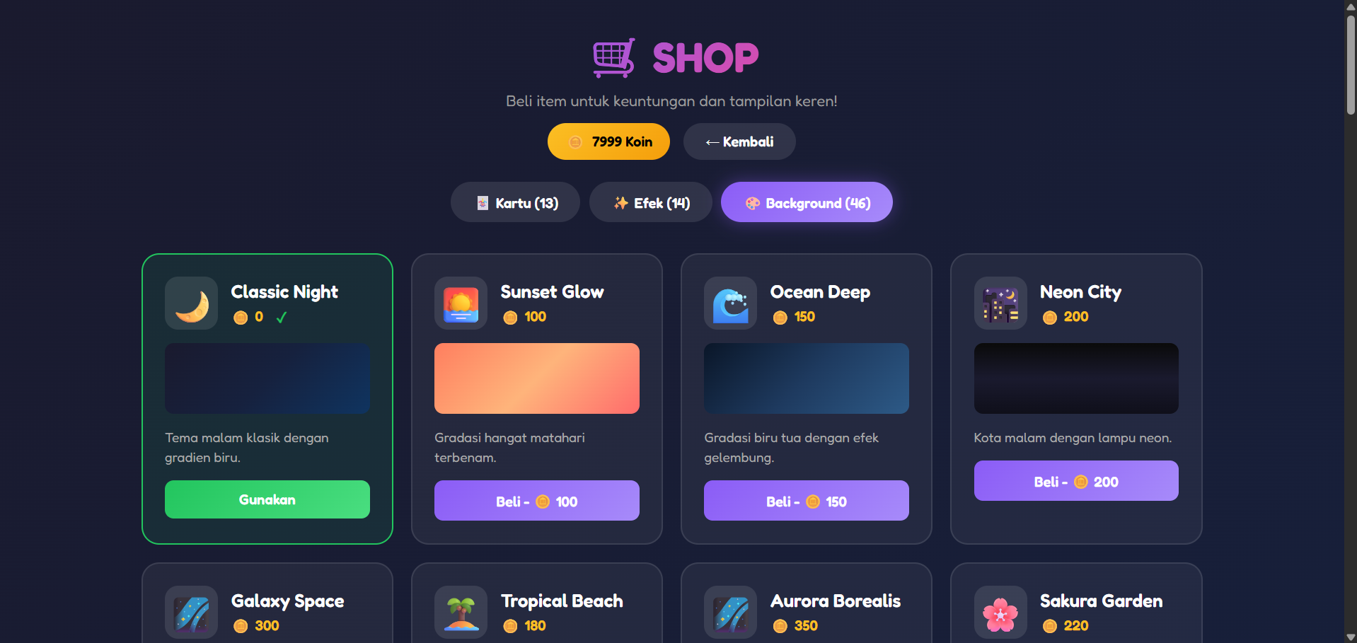 cardgames - Screenshot 2 showing product features and functionality