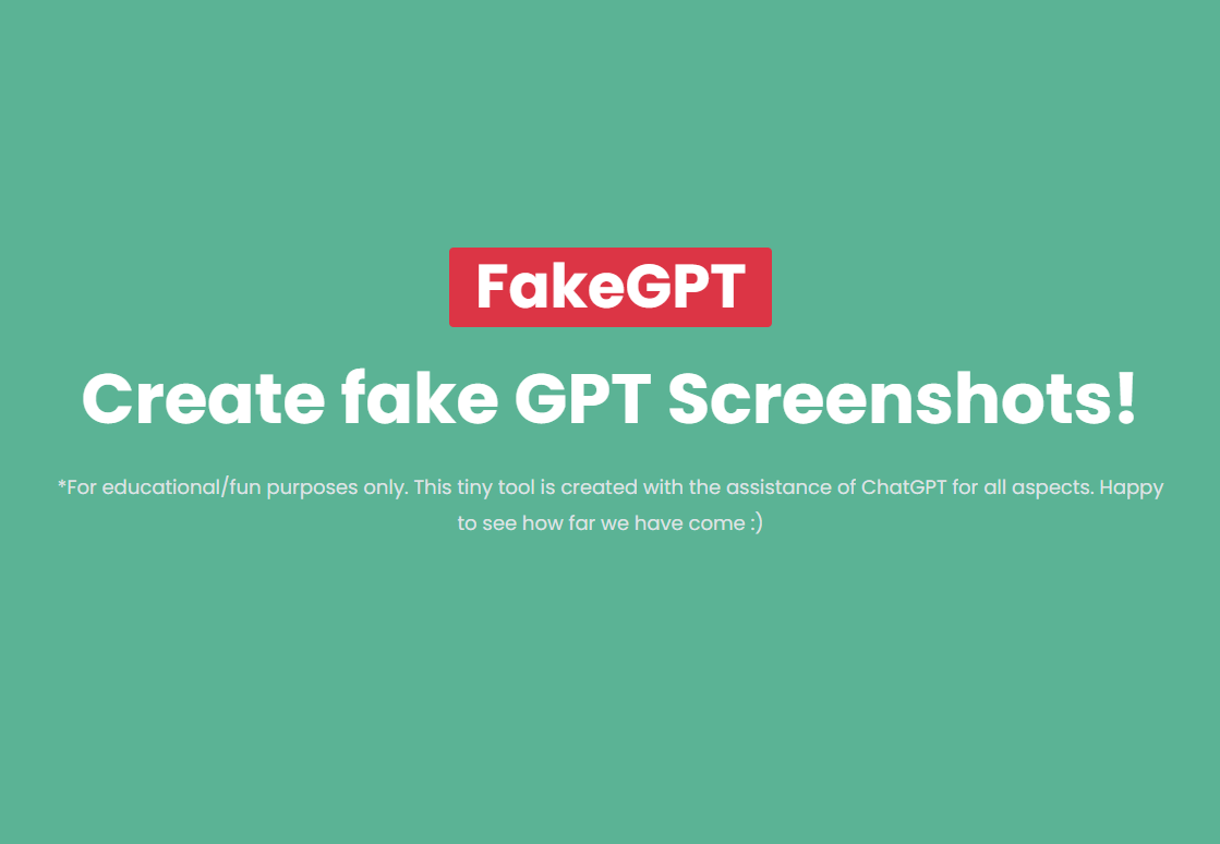 가짜 gpt - 가짜 chatgpt 스크린 샷을 만듭니다 미디어 1