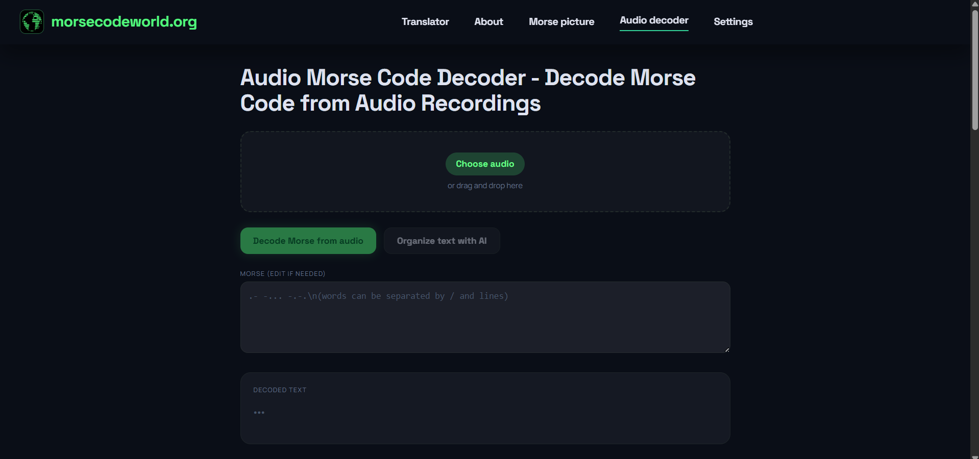 morsecodeworld.org gallery image