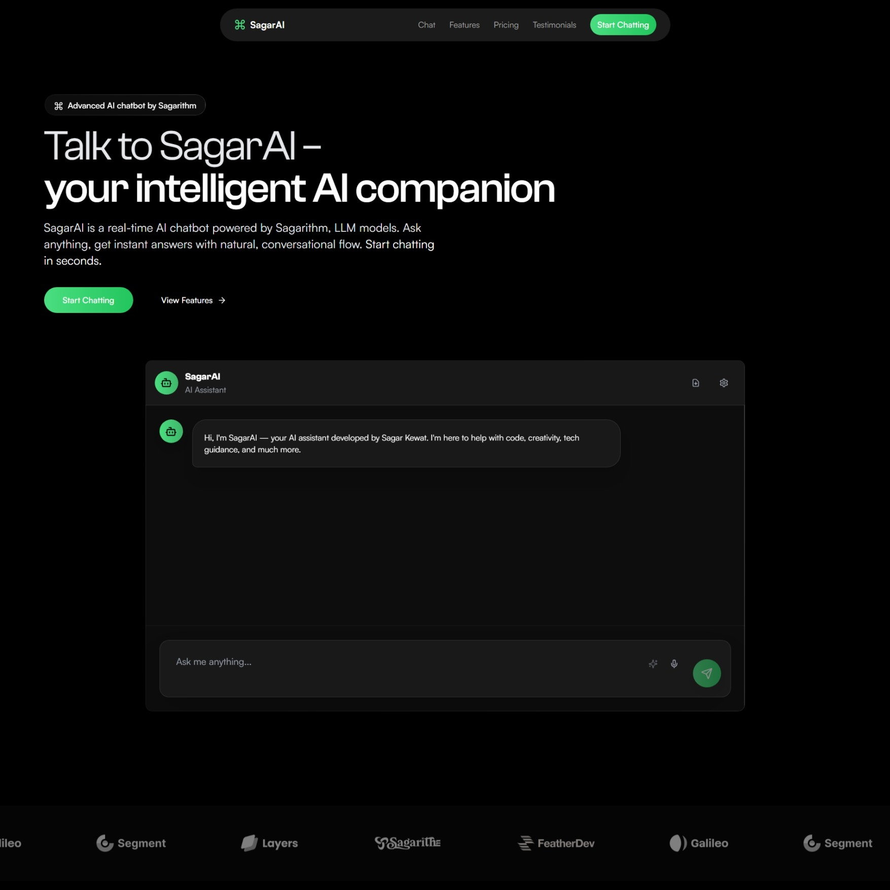 SagarAI - Product Hunt launch logo