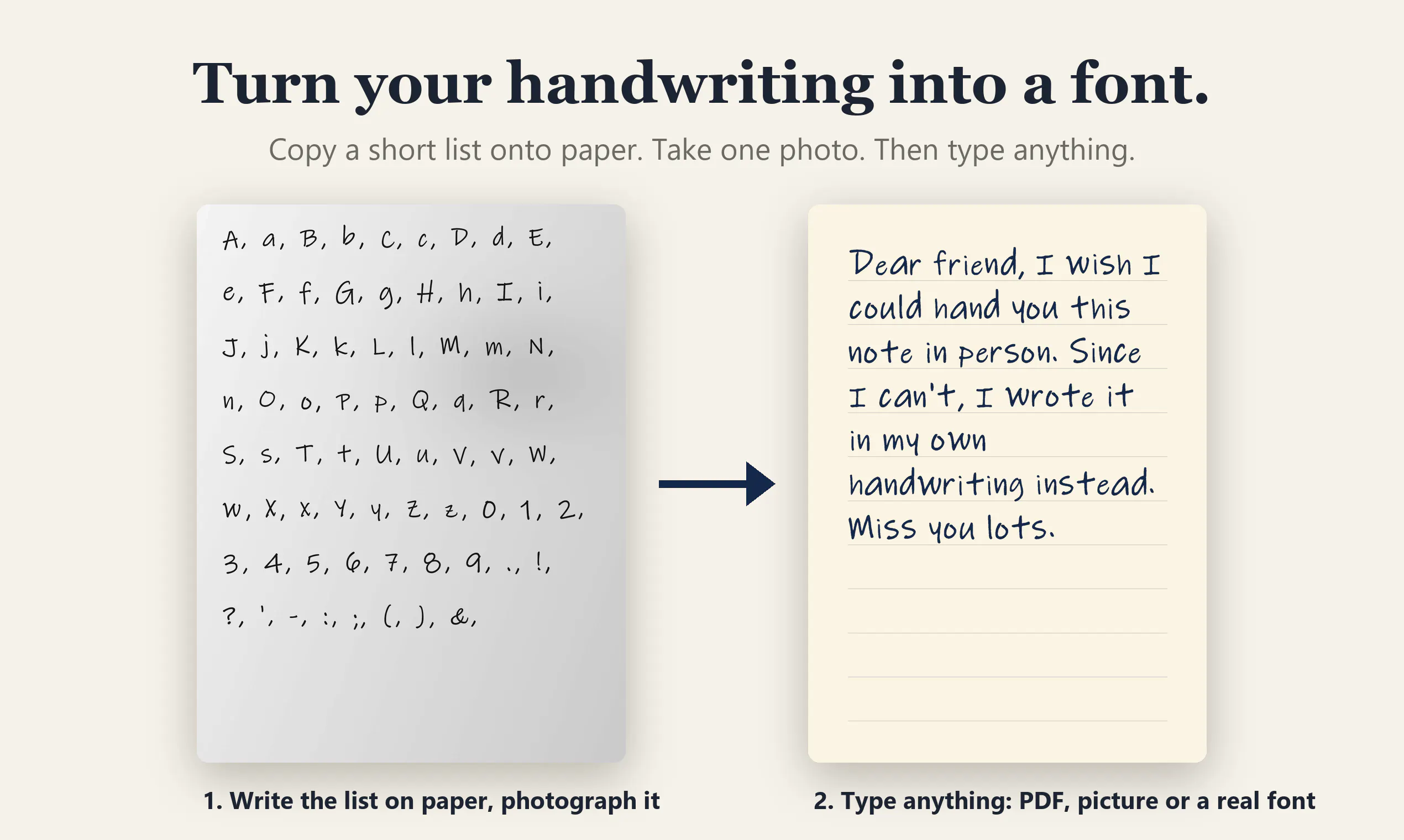Handwriting font maker gallery image