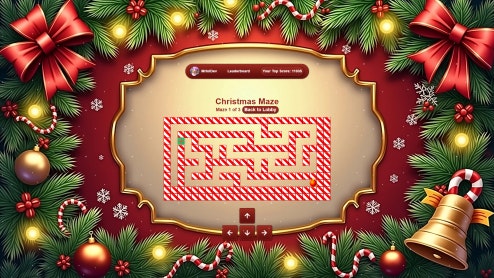 Kerstdoolhof - Wees de snelste in het oplossen van doolhoven media 1