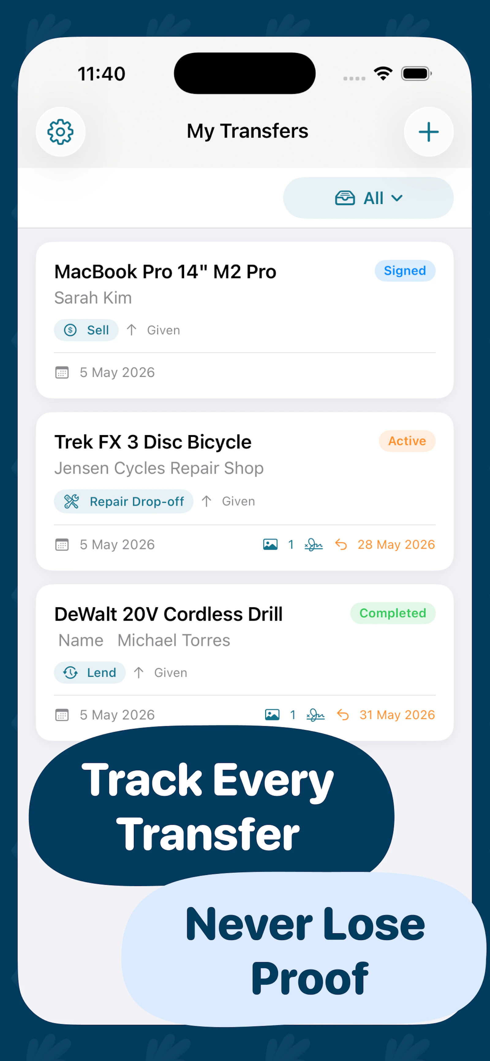 ItemProof iOS app screenshot 1