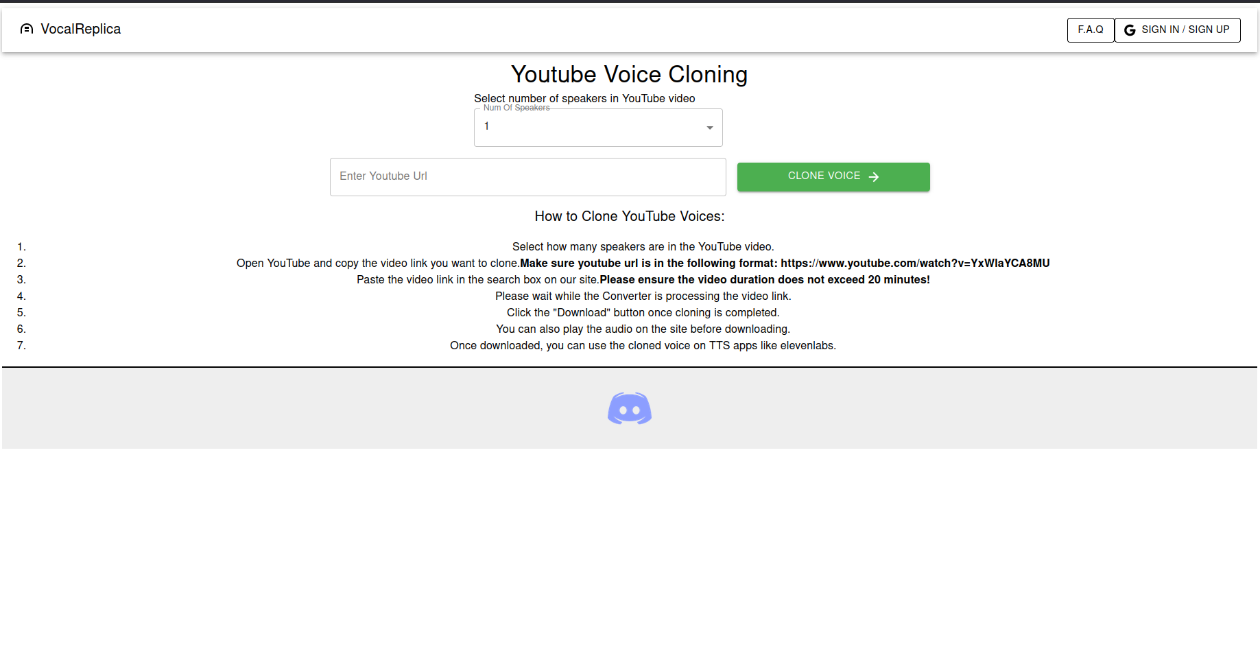 startuptile VocalReplica-Clone Voice Straight from Youtube