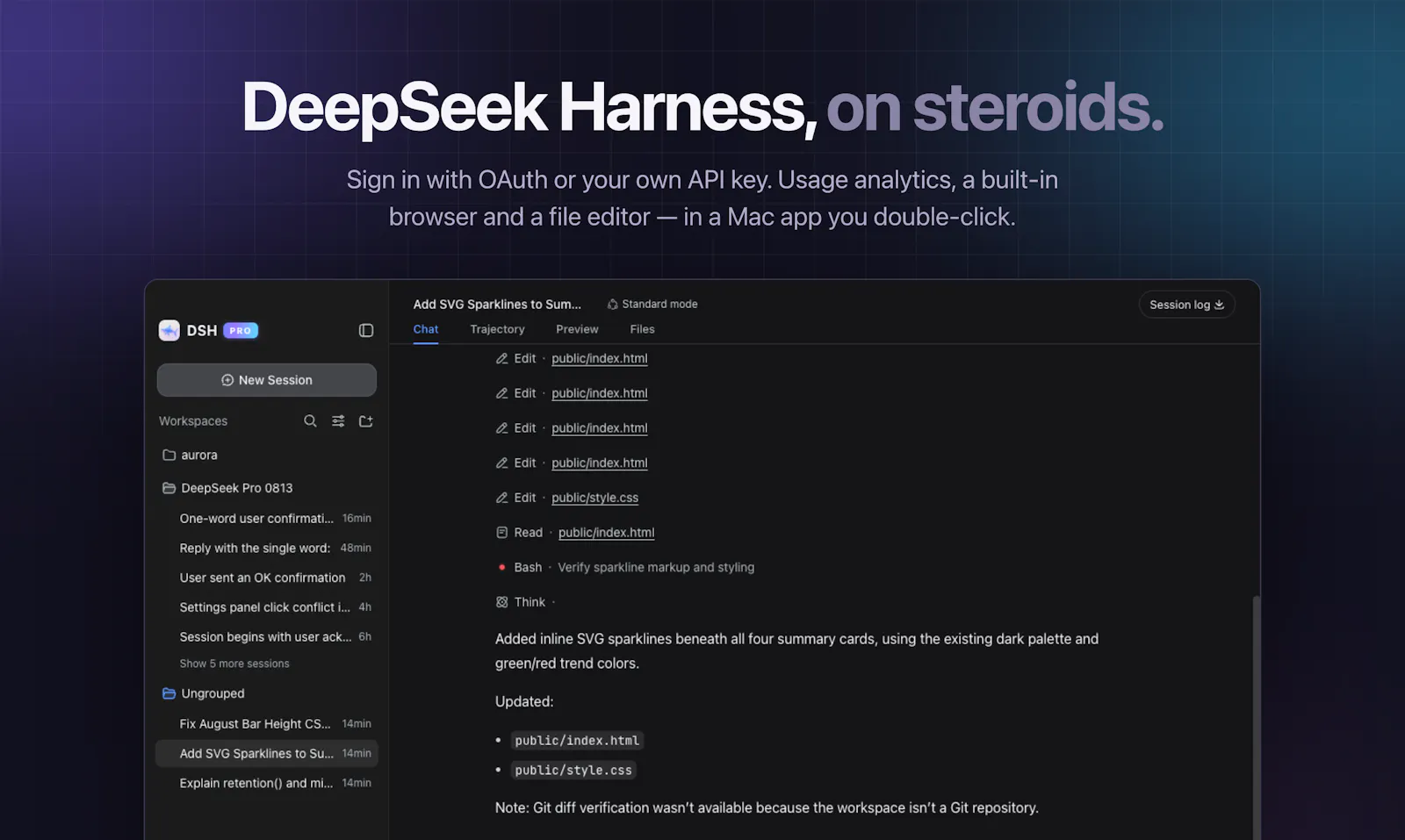 DSH PRO — DeepSeek Harness as an App screenshot 3