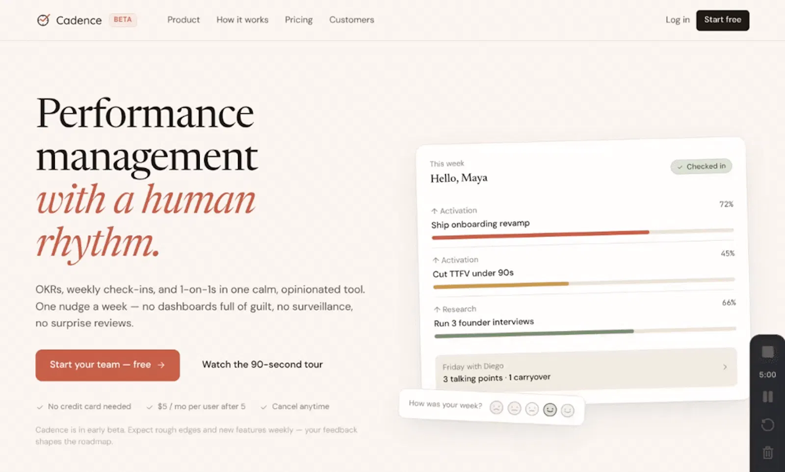 Cadence OKR screenshot 1 (video preview)