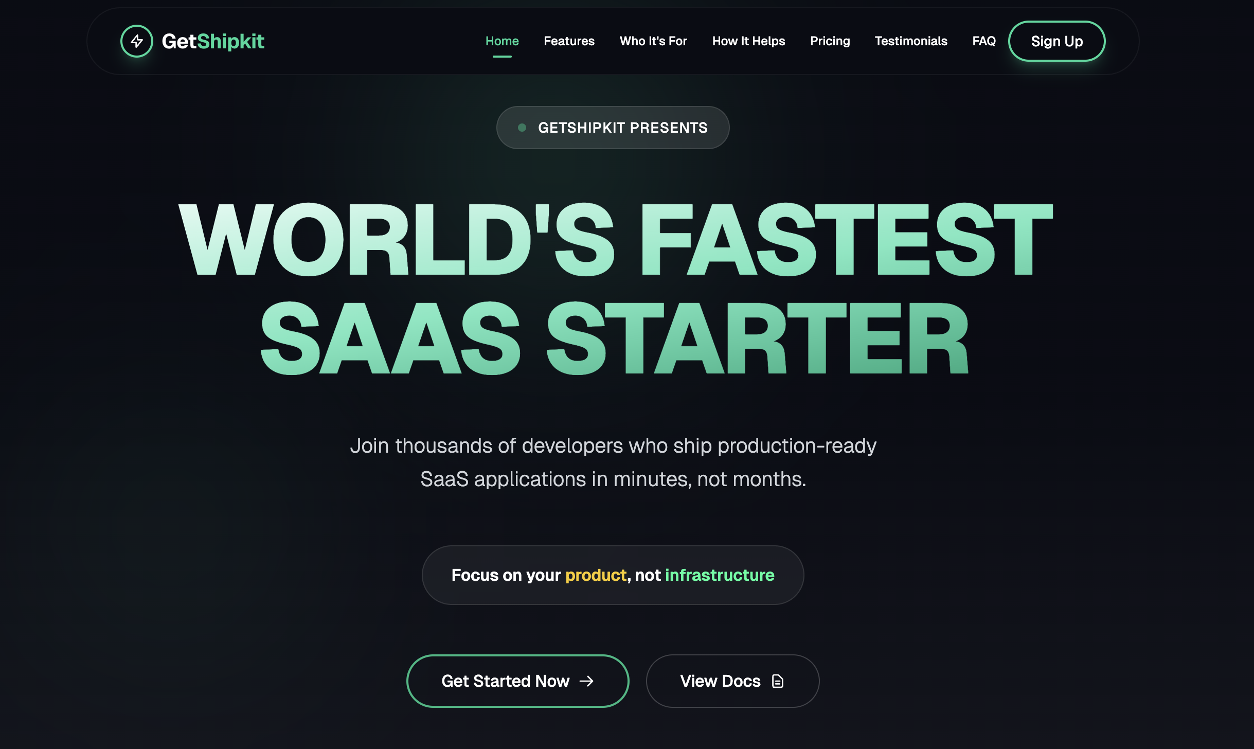 getshipkit - 며칠이 아닌 몇 시간 안에 SaaS를 시작하십시오. 미디어 1