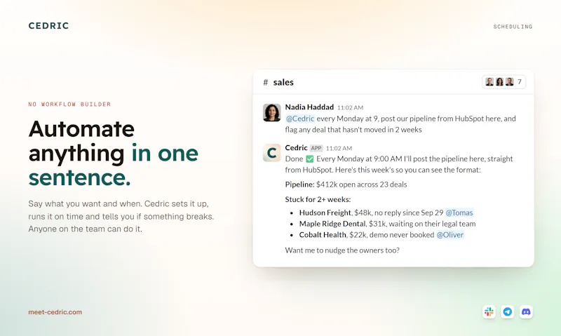 Cedric AI Teammate for Startups screenshot 3