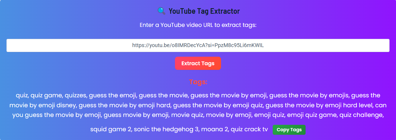 YT Tools Hub - Extrahieren Sie YouTube -Tags, prüft die Monetarisierung, laden Sie Logos herunter. Medien 3