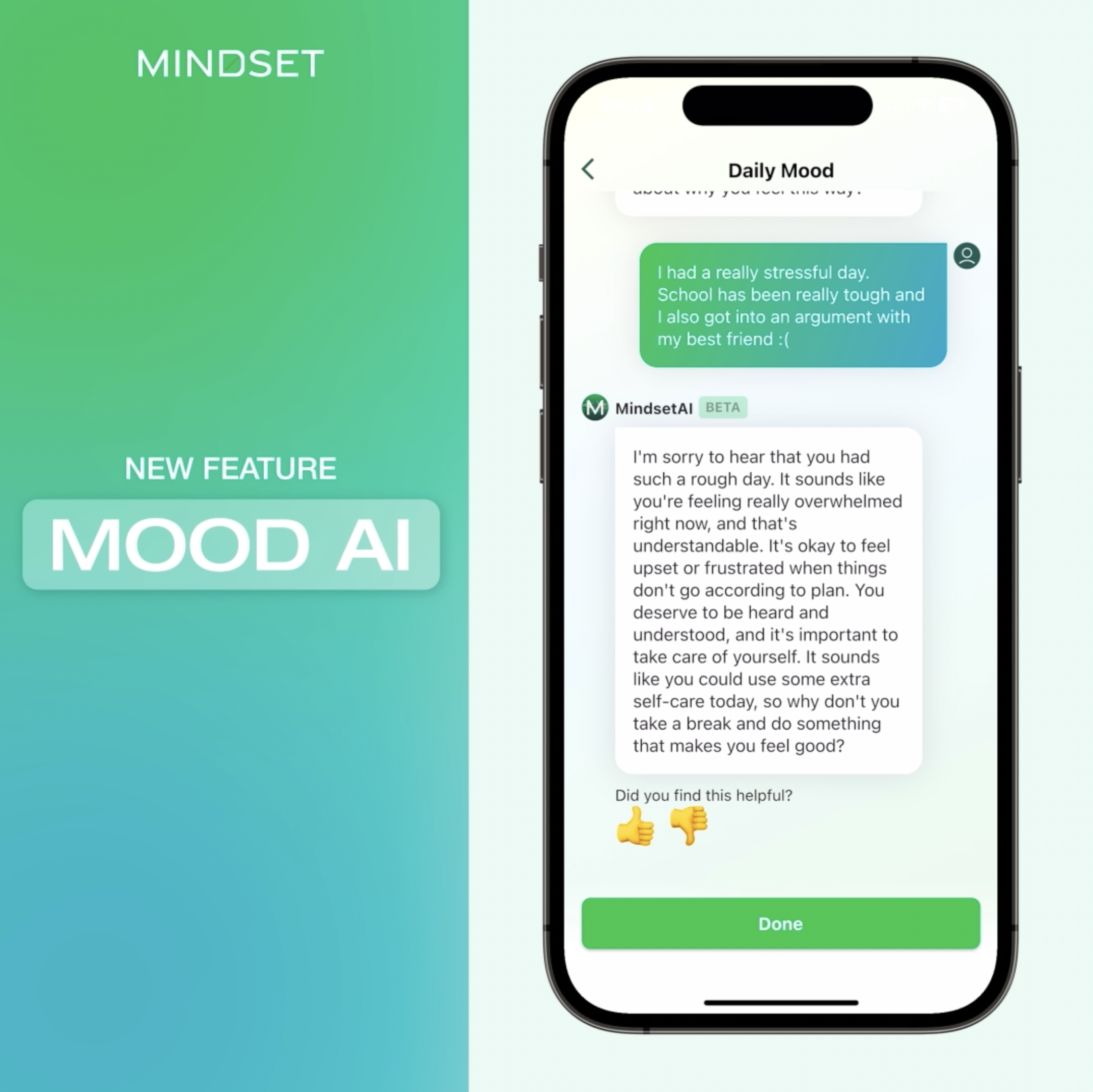 사고 방식으로 기분 ai - GPT-3 Powered Mood Chat,지지적인 AI Mood Assistant 미디어 3