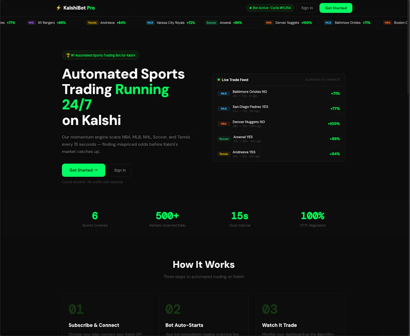 KalshiBot Pro screenshot 1