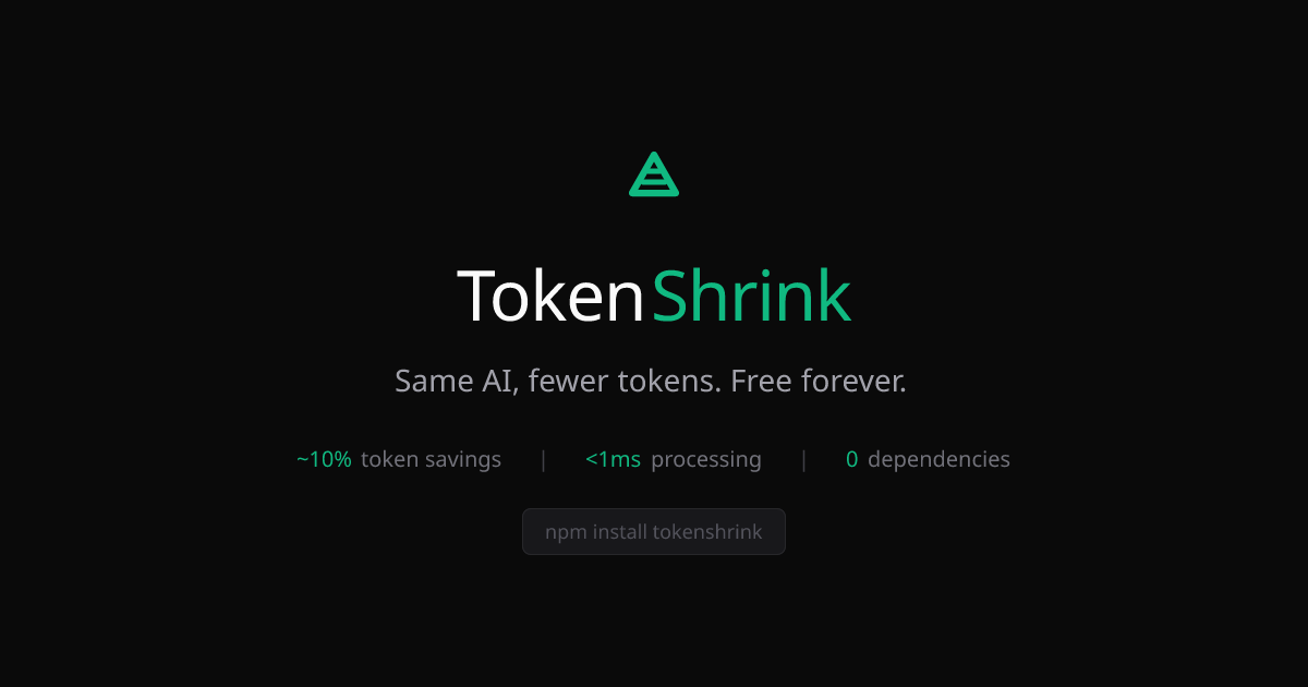 Same AI, fewer tokens. Free forever - Product Hunt launch logo and brand identity