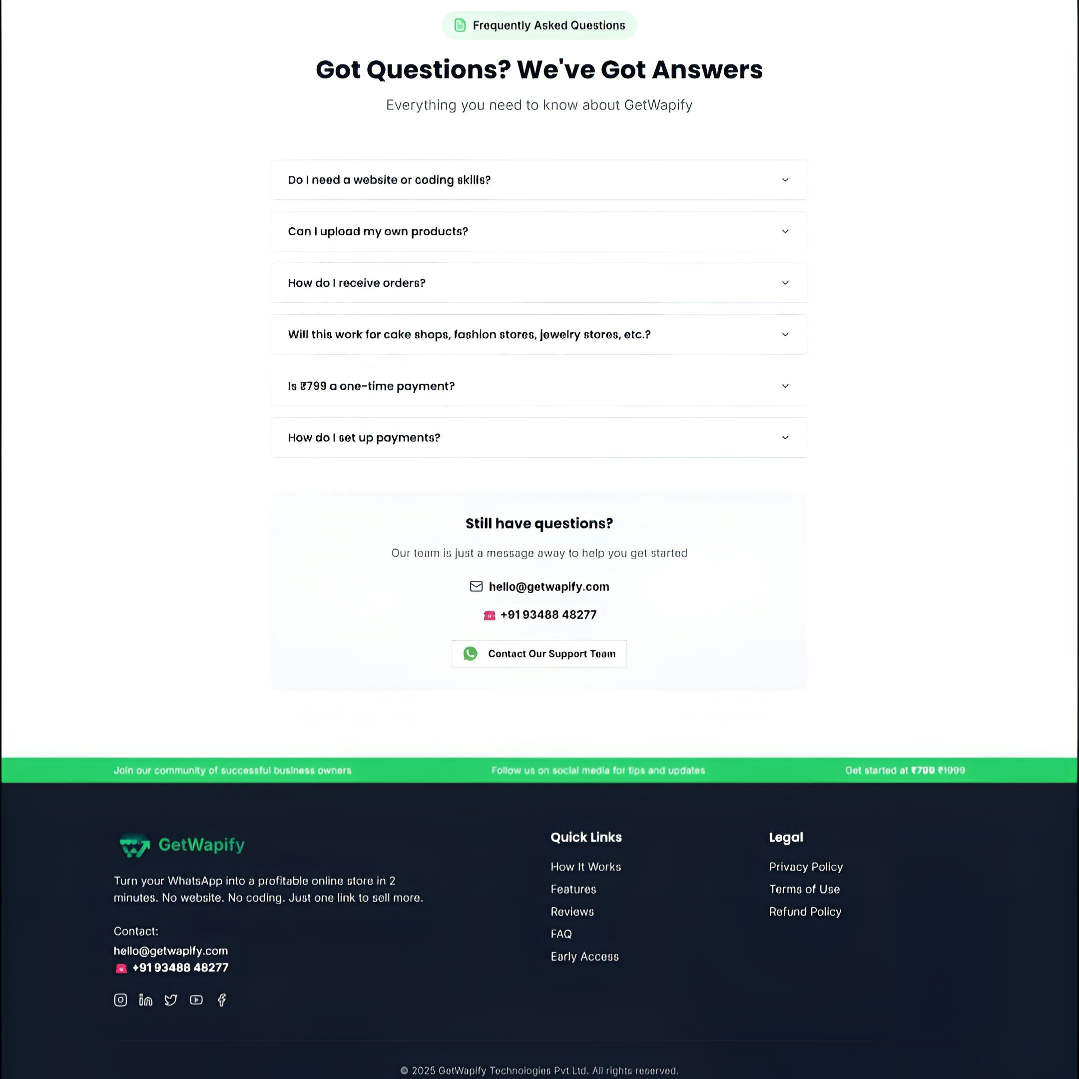 وسائط getWapify - "واجهة المتجر الذكية الخاصة بك لبيع WhatsApp & Instagram." 7