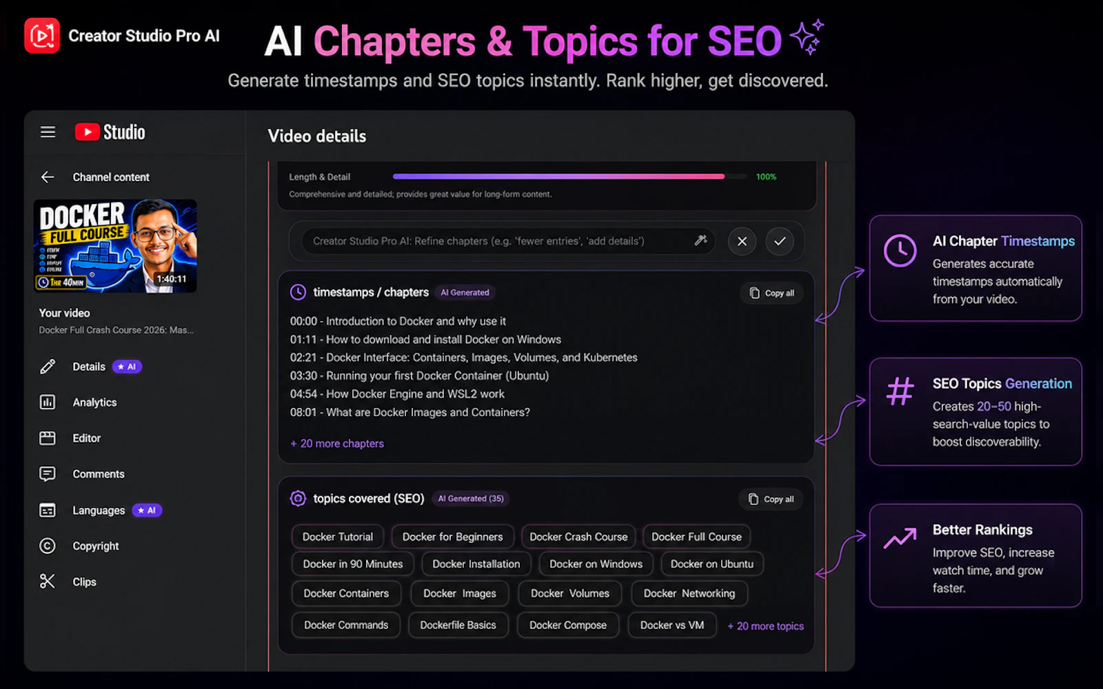Creator Studio Pro AI for Youtubers screenshot 6