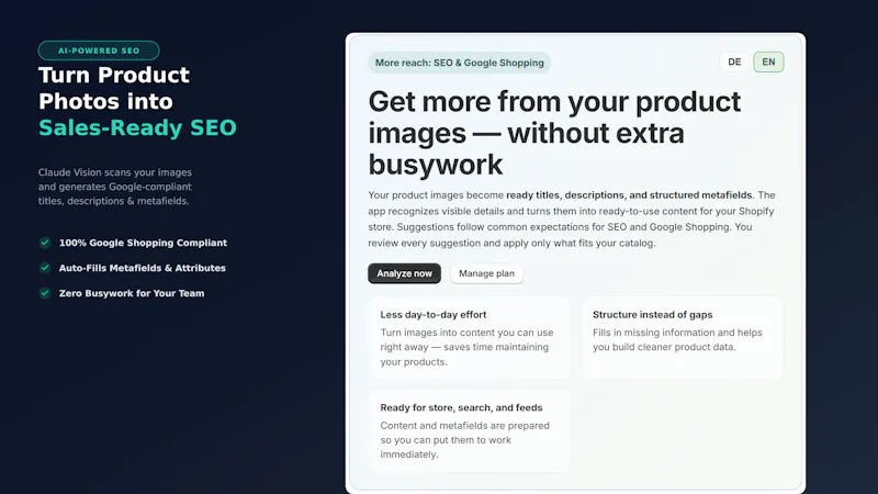 Image to SEO Fields for Shopify screenshot 2