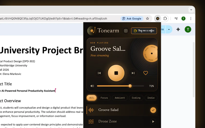 Tonearm screenshot 2