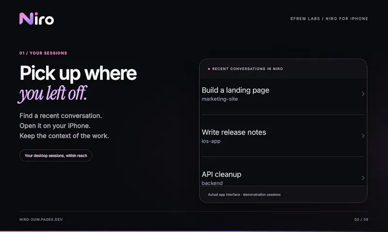 Niro screenshot 1