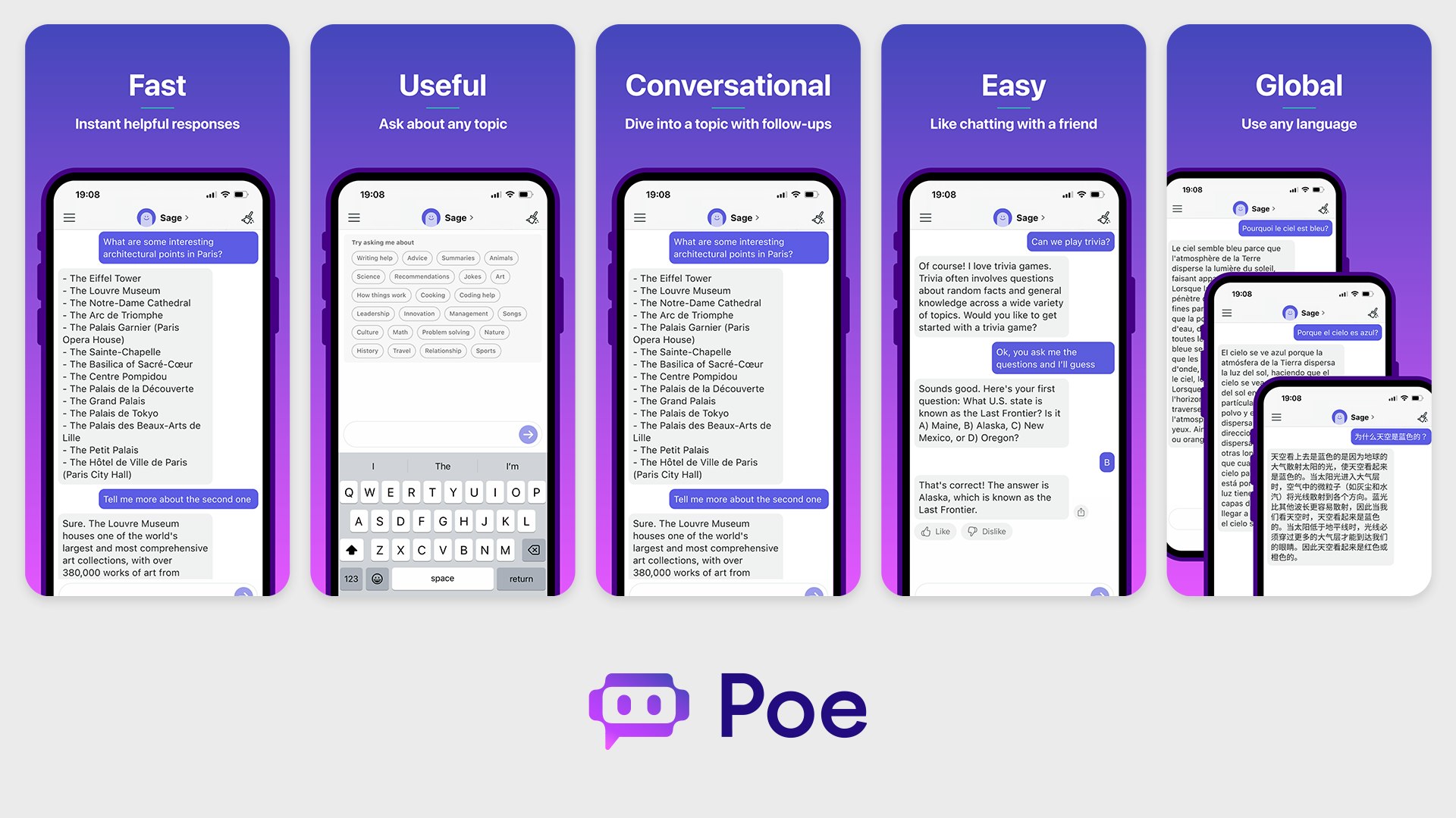 Poe - Chat AI rápido y útil de Quora media 1