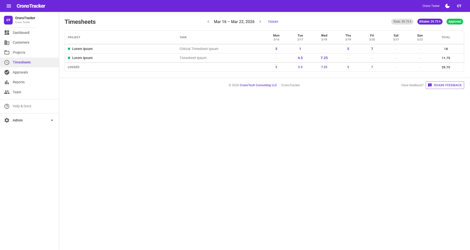 CronoTracker: Modern and Affordable screenshot 2