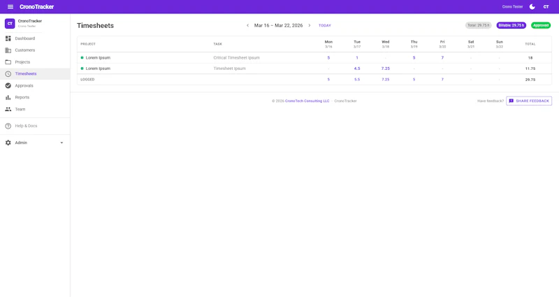 CronoTracker: Modern and Affordable screenshot 2