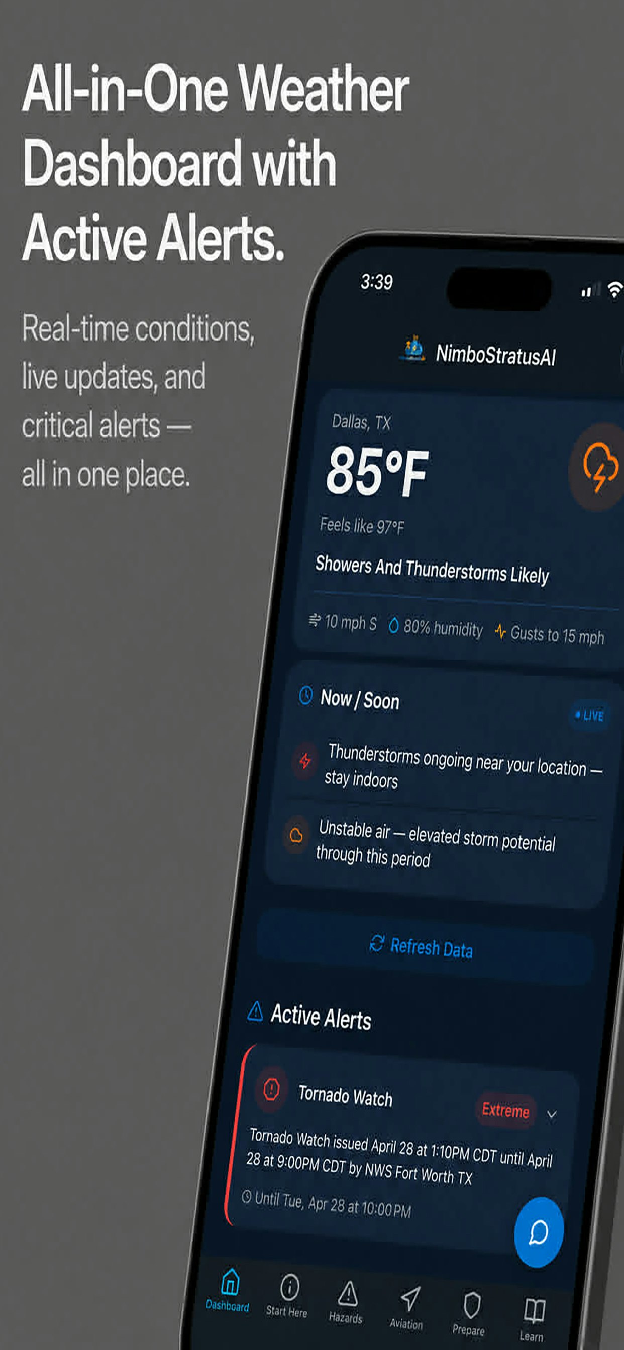 NimboStratusAI Weather Hazard App gallery image