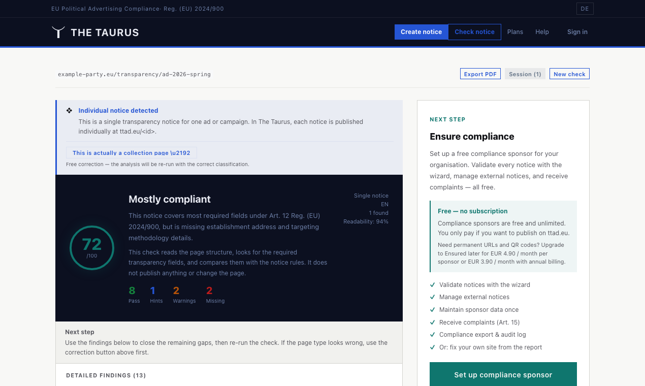 The Taurus gallery image