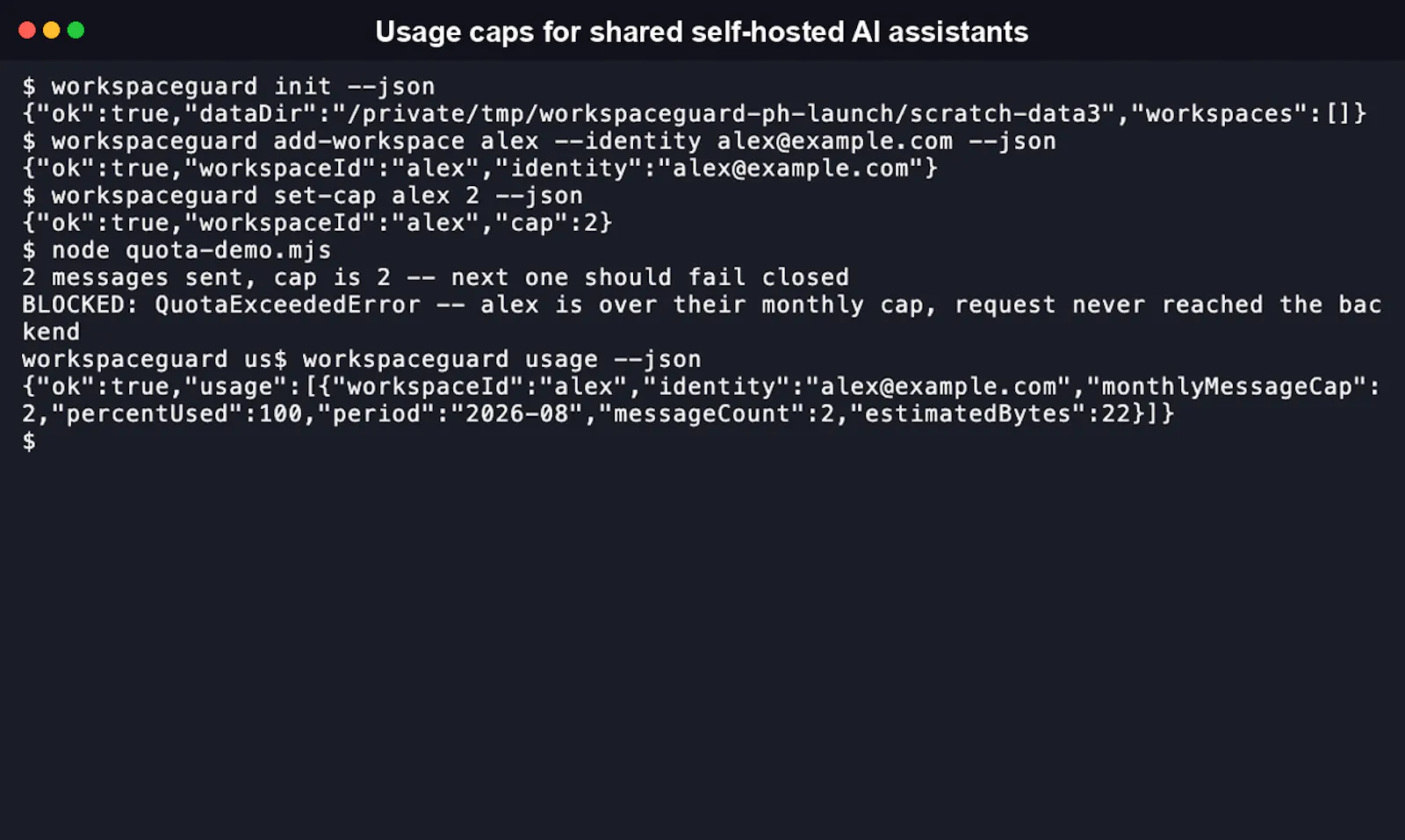 WorkspaceGuard screenshot 1