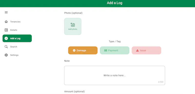 MyRentLog screenshot 3