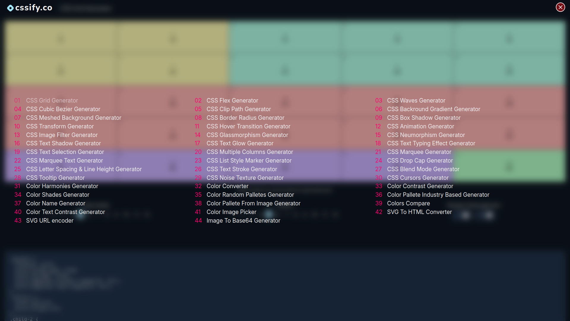 Free CSS Tools | CSSify.co gallery image