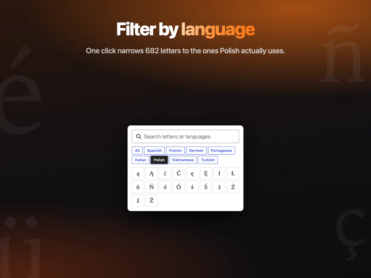 Accent Letters for WordPress gallery image