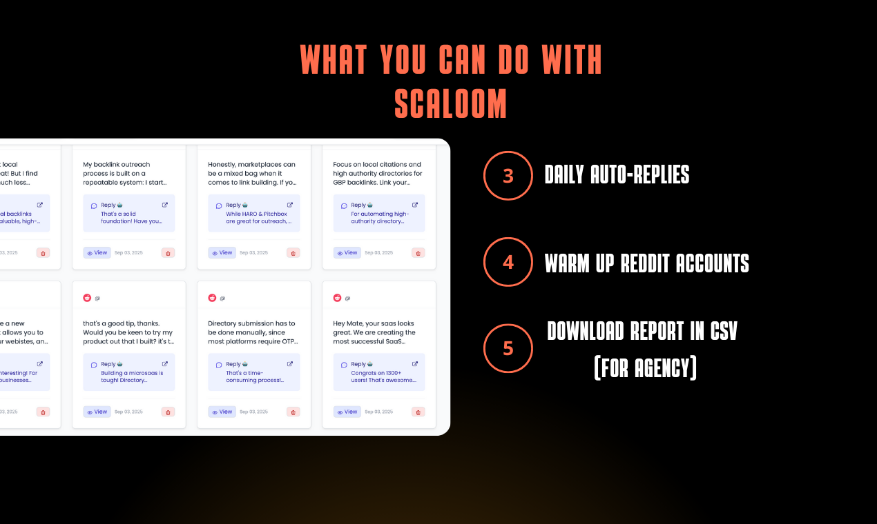 Scaloom: AI Reddit Marketing Automation for Startups