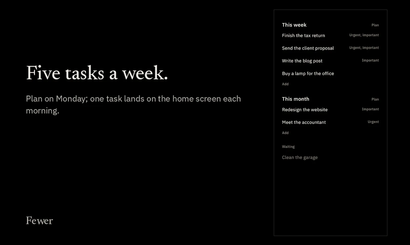 Fewer screenshot 4