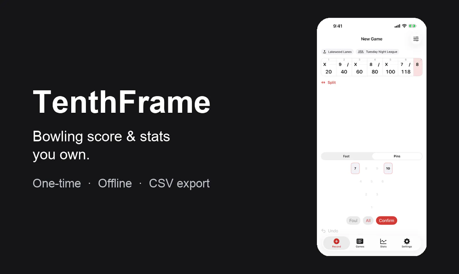 TenthFrame screenshot 1
