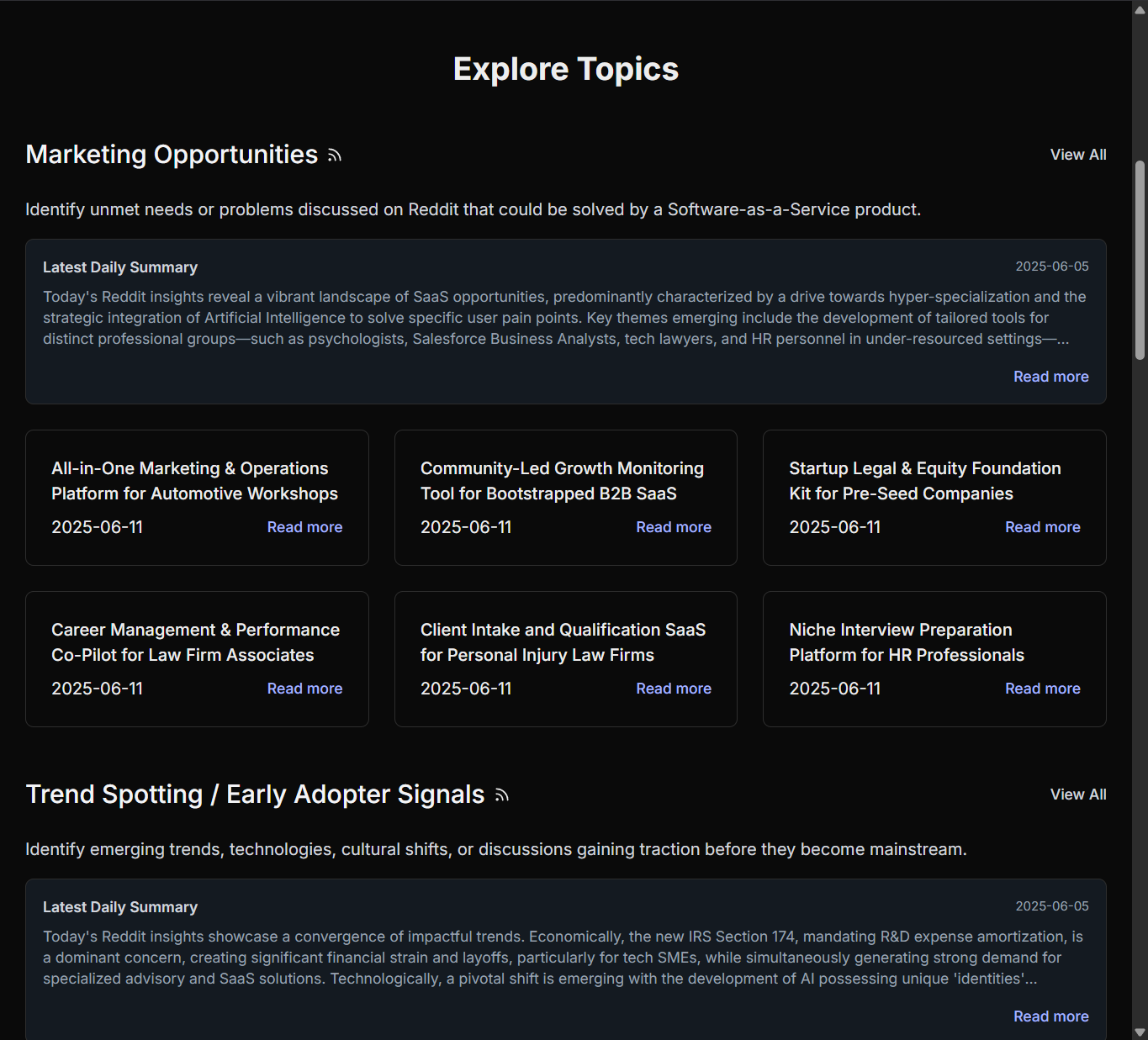 Reddit Insights gallery image