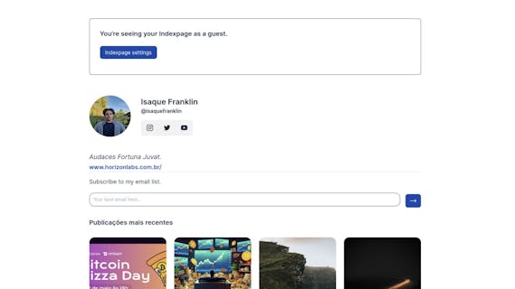 AI圖片生成,建立個人網站,教學影片【ProductHunt 每周精選工具#003】 7 IndexPage 畫面預覽#02