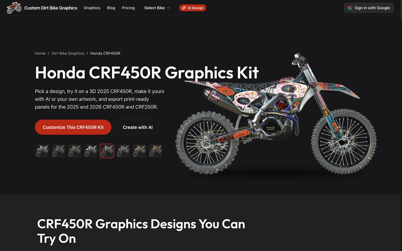 Custom Dirt Bike Graphics AI screenshot 4