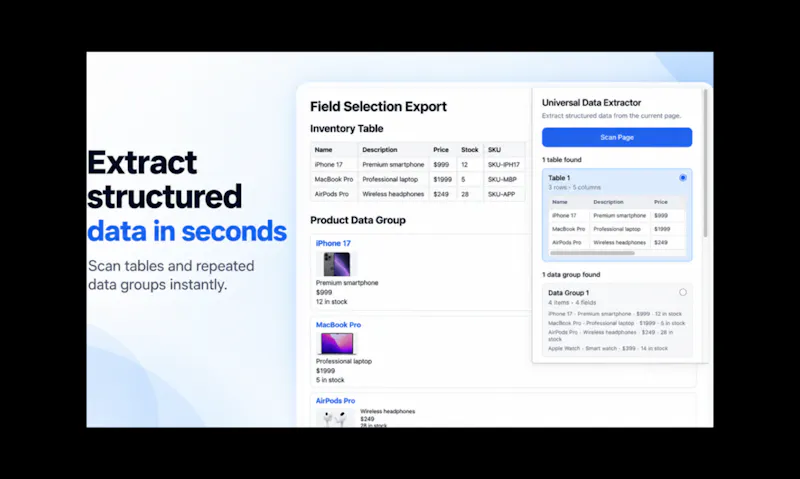 Universal Data Extractor screenshot 2