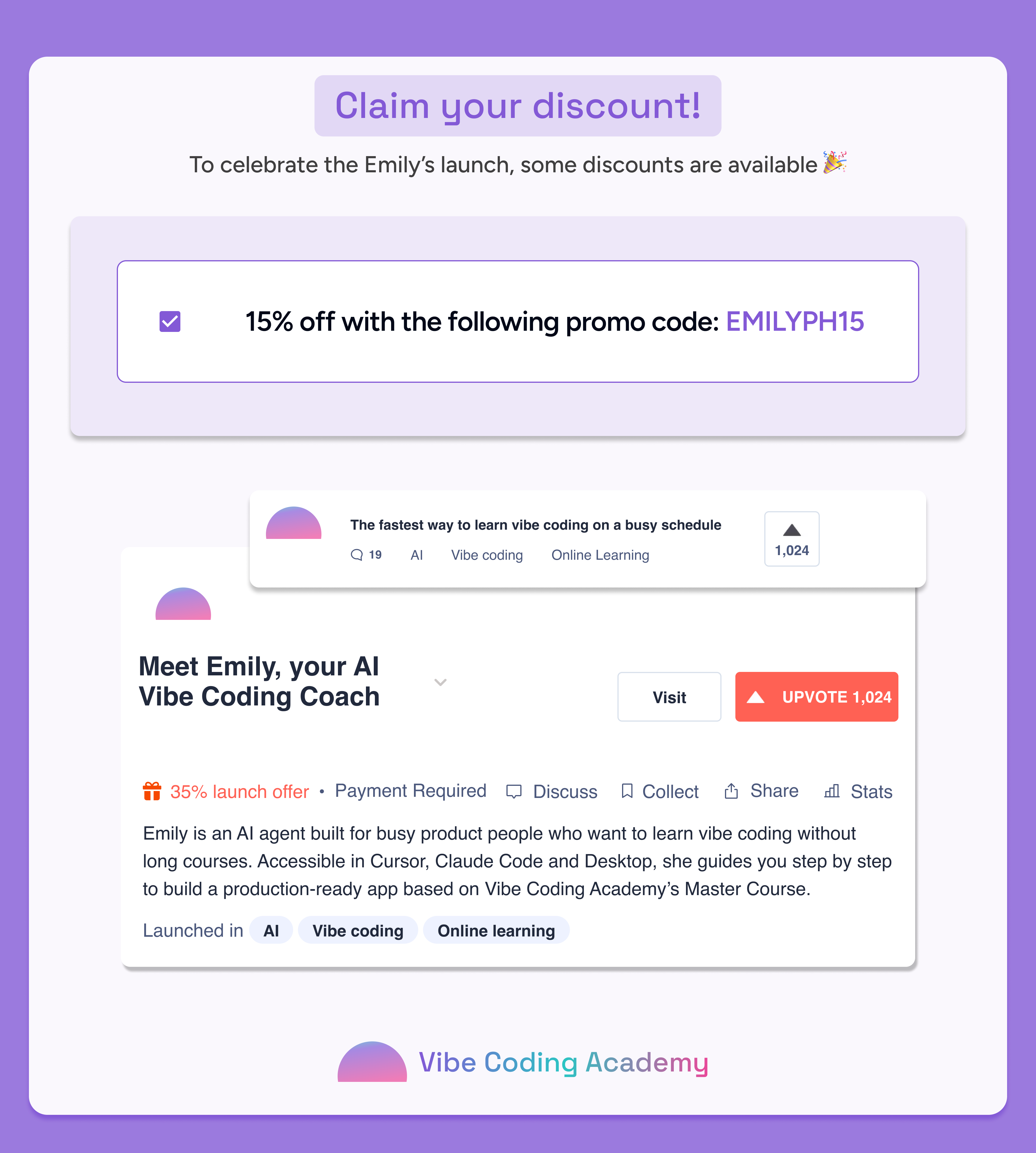Meet Emily, your AI Vibe-Coding Coach - The fastest way to learn vibe-coding on a busy schedule मीडिया 5